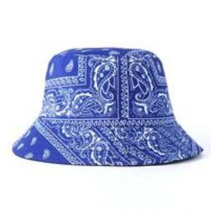 Blue Bandana Bucket Hat